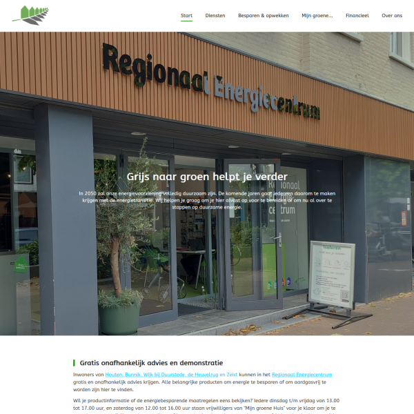 Joomla Webdesign Houten portfolio VIPWebdesign grijs naar groen 